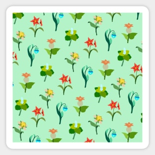 Mondstadt Flowers Print (Turquoise) Sticker